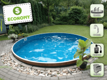 Сглобяем басейн AZURO 400DL с филтрация - пакет ECONOMY