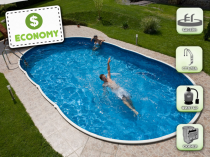 Сглобяем басейн AZURO 405DL с филтрация - пакет Economy